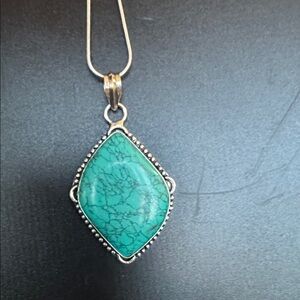 Silver Pendant with Turquoise Stone